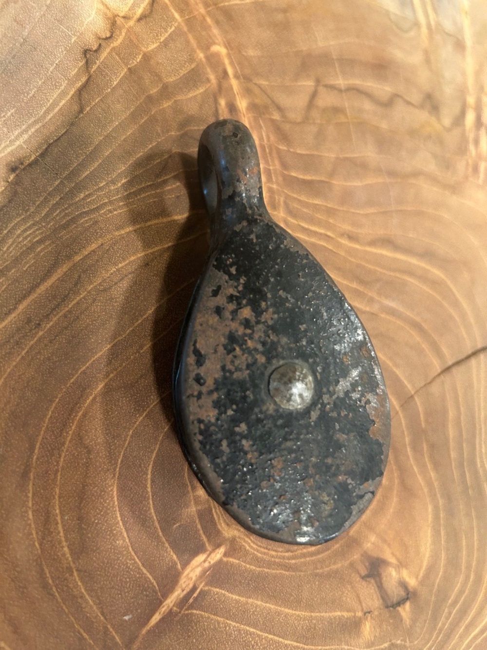 Vintage industrial pulley